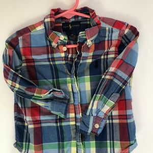 Ralph Lauren 18 mo plaid button down shirt